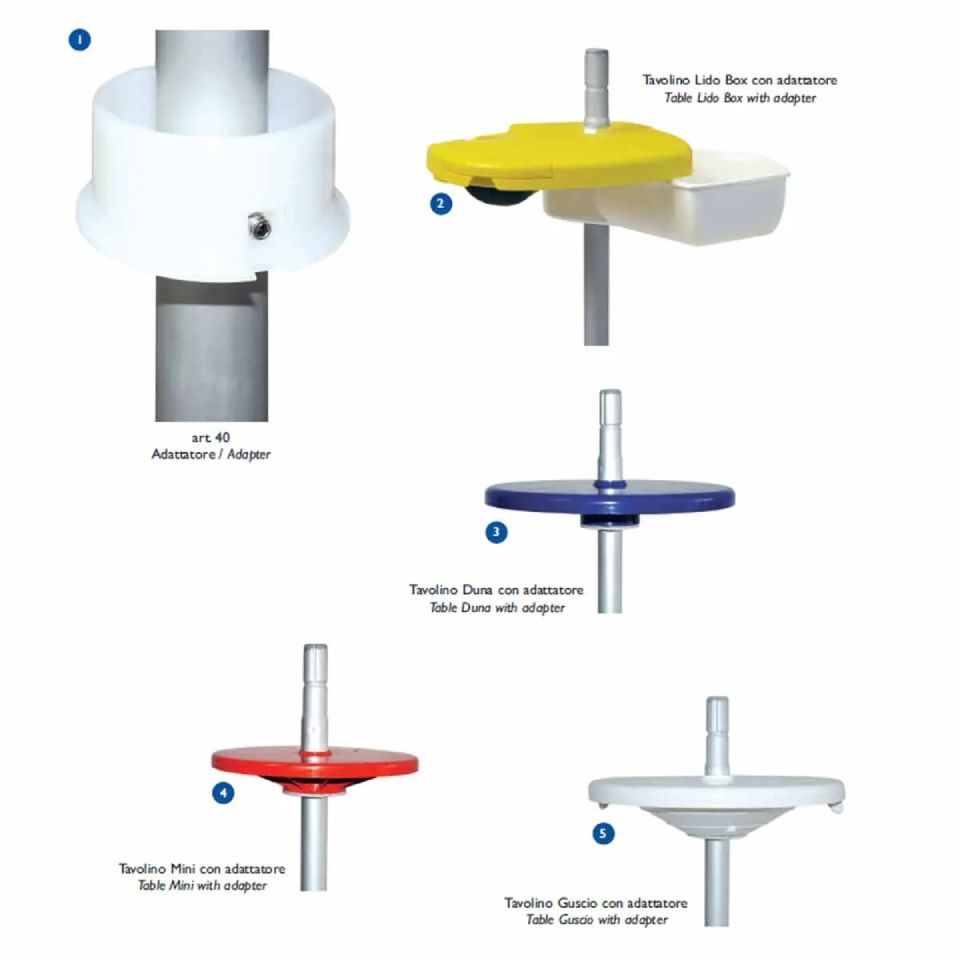 supporti adattatori per tavolo per ombrellone