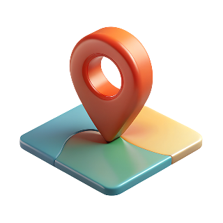 Orange location pin on a colorful map icon. | Cain's Auto Shop