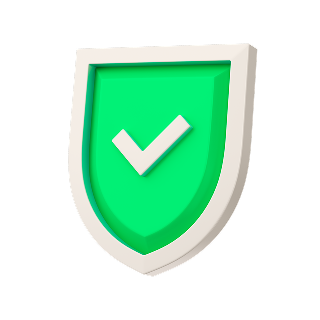 Green shield with a white border and checkmark. | Cain's Auto Shop