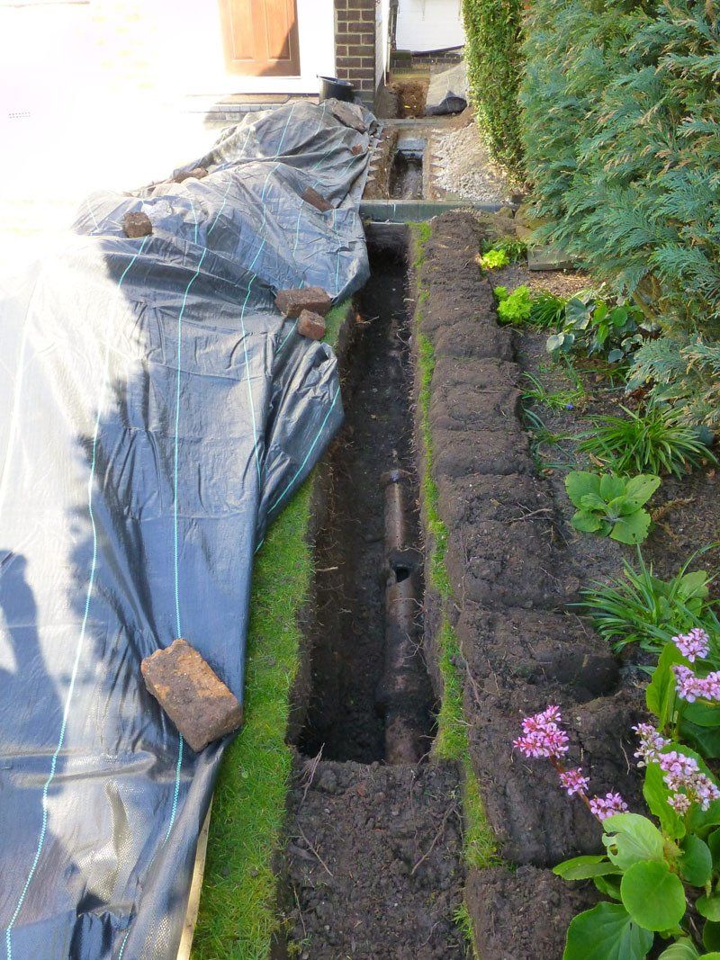 Laying new drain