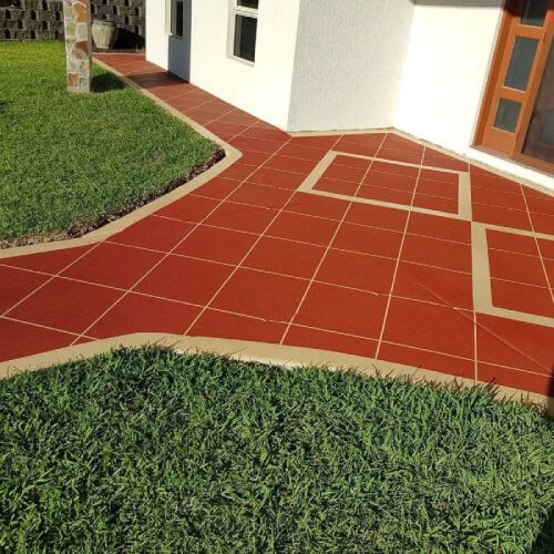 Lawn Concrete Stencilling