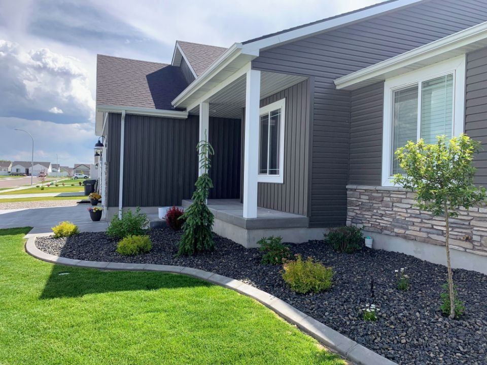 Curbing around front porch in Idaho Falls ID