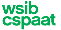The logo for wsib csaat is green and white on a white background.