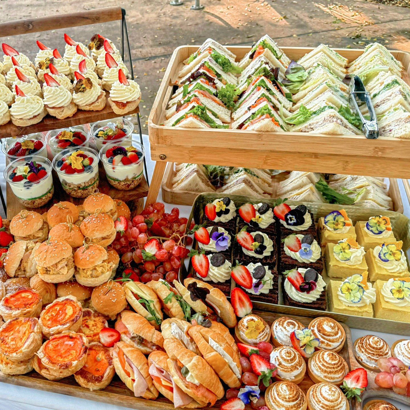 There Are Many Different Types of Food on the Table — Darwin Catering Company in Brinkin, NT