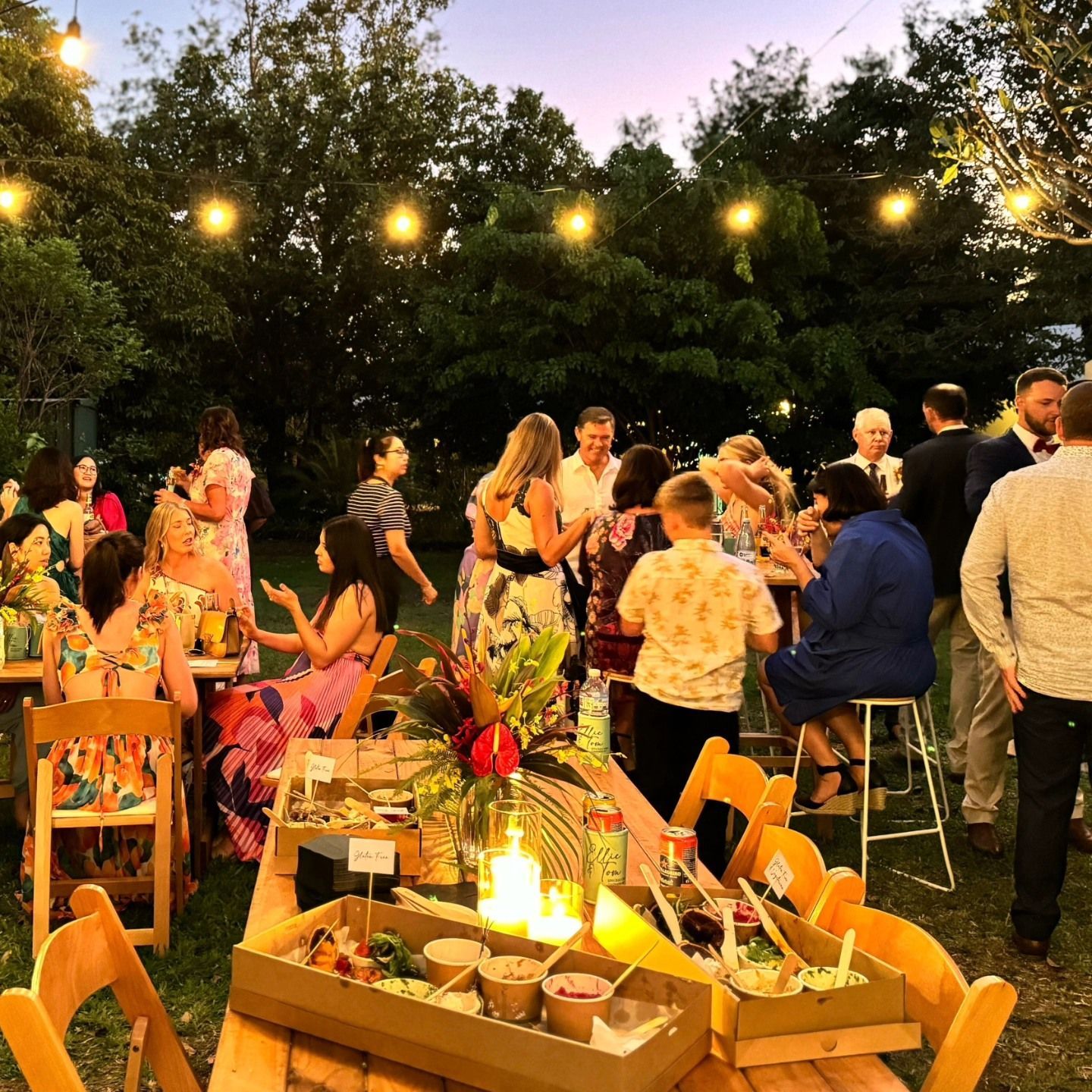A Large Room With Tables and Chairs Set Up for a Wedding Reception — Darwin Catering Company in Brinkin, NT