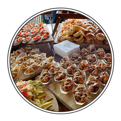Aa Close Up of a Tray of Food With Mushrooms — Darwin Catering Company in Brinkin, NT