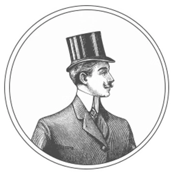 A Black and White Drawing of a Man Wearing a Top Hat — Darwin Catering Company in Brinkin, NT