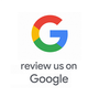 A google logo that says `` review us on google ''.