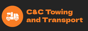 A logo for a company called C & C Towing and Transport