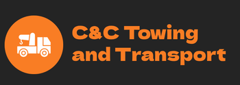 A logo for a company called C & C Towing and Transport