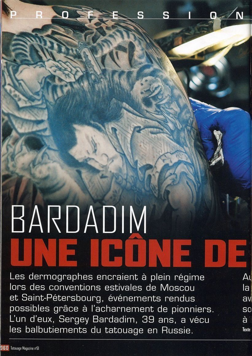 A magazine cover that says bardadim une icone de