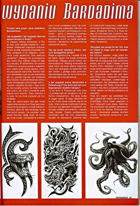 A magazine is open to a page that says wydaniu barbadima