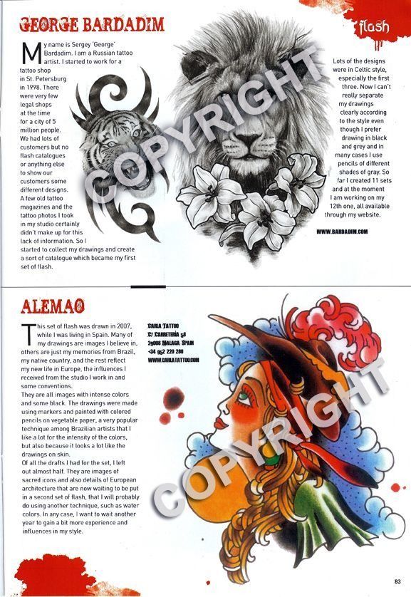 A magazine with a picture of a lion and a picture of a bird on it.