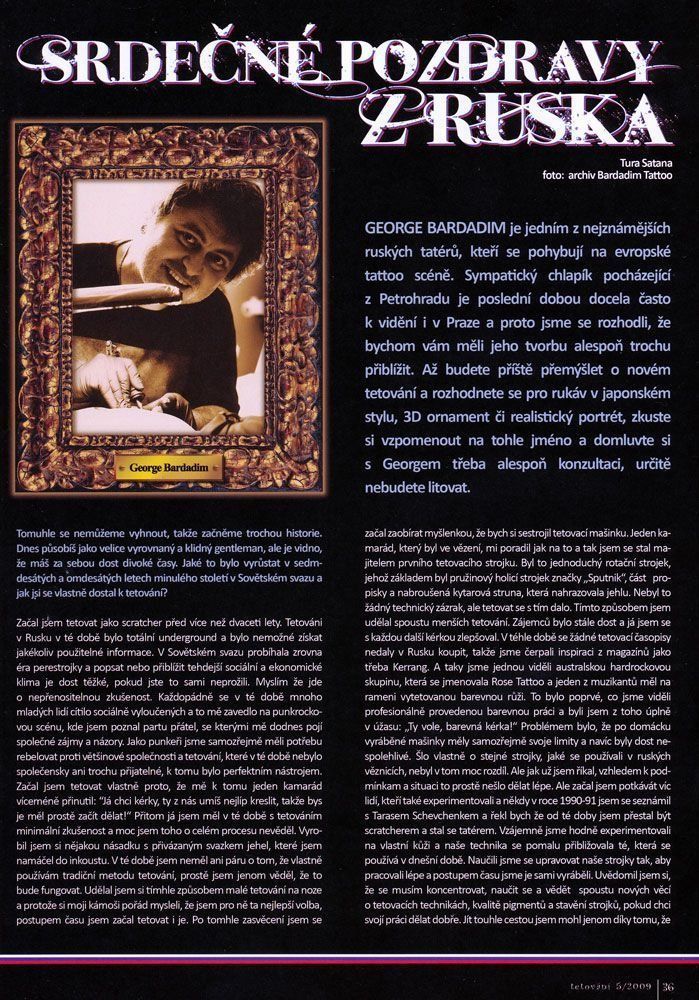 A magazine page with a picture of a man and the words srdečne pozdravy zruska