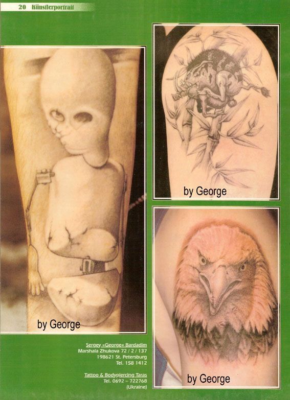 A picture of a baby and an eagle by george