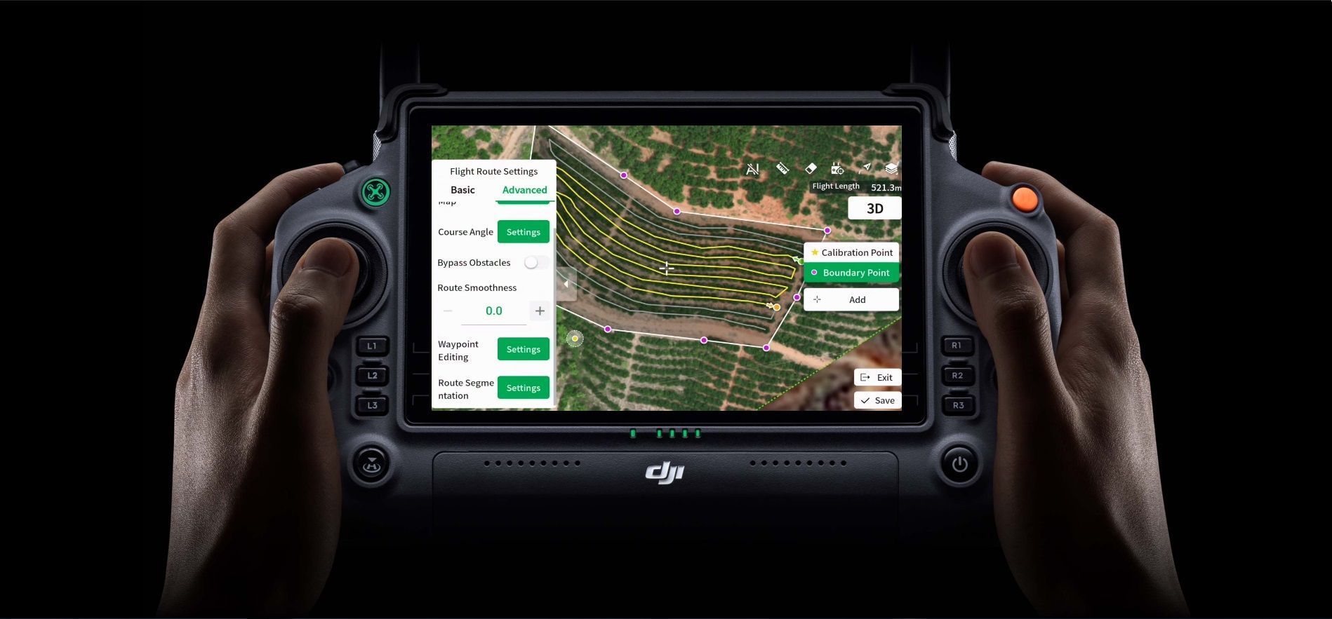 Drons DJI Agras T50 - Orchard Route Segmentation