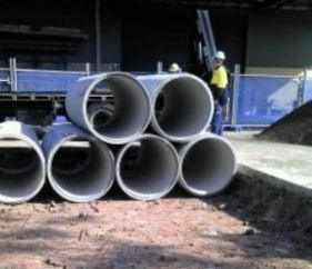 Large pipes ready for installation