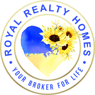 A logo for royal realty homes your broker for life