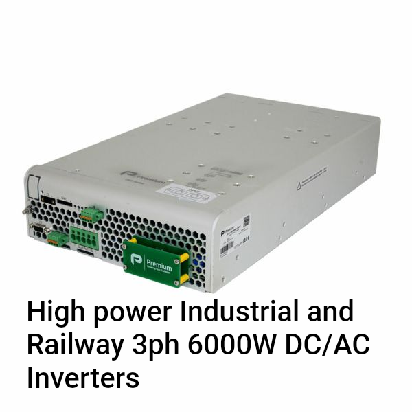 High power Industrial and Railway 3ph 6000W DC/AC Inverters