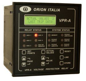 Relé de Vigilancia de Tensión y Frecuencia - VPR-A Orion Italia
