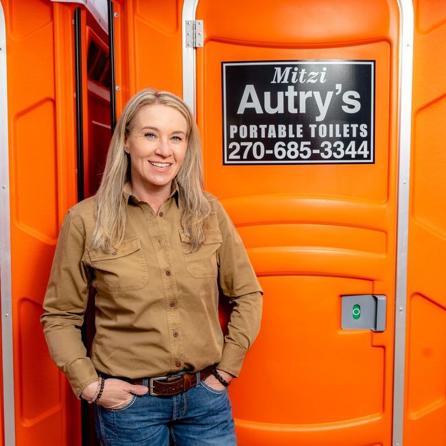 Rental Lavatory Being Loaded On Truck — Owensboro, KY — Mitzi Autry's Portable Toilets Rental Lavatory Being Loaded On Truck — Owensboro, KY — Mitzi Autry's Portable Toilets