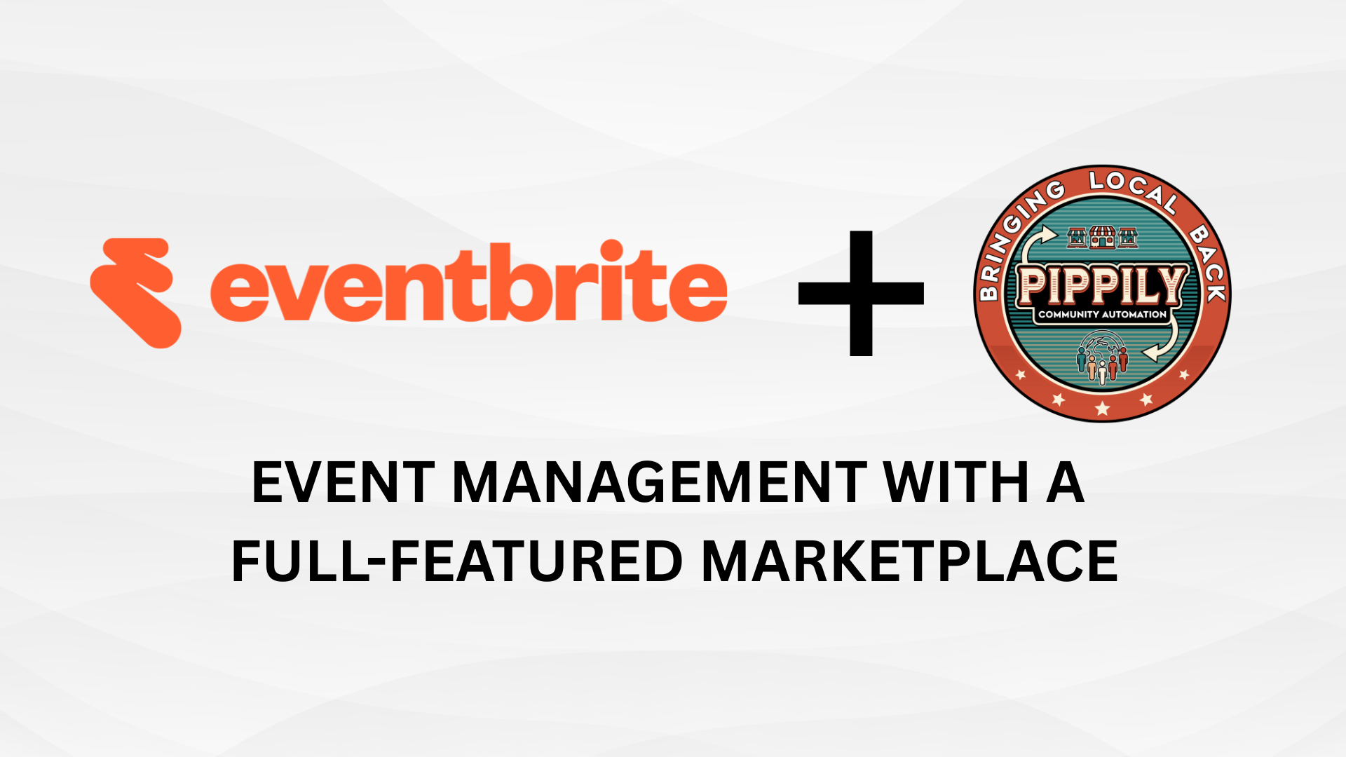 Eventbrite logo + Pippily logo with the text 