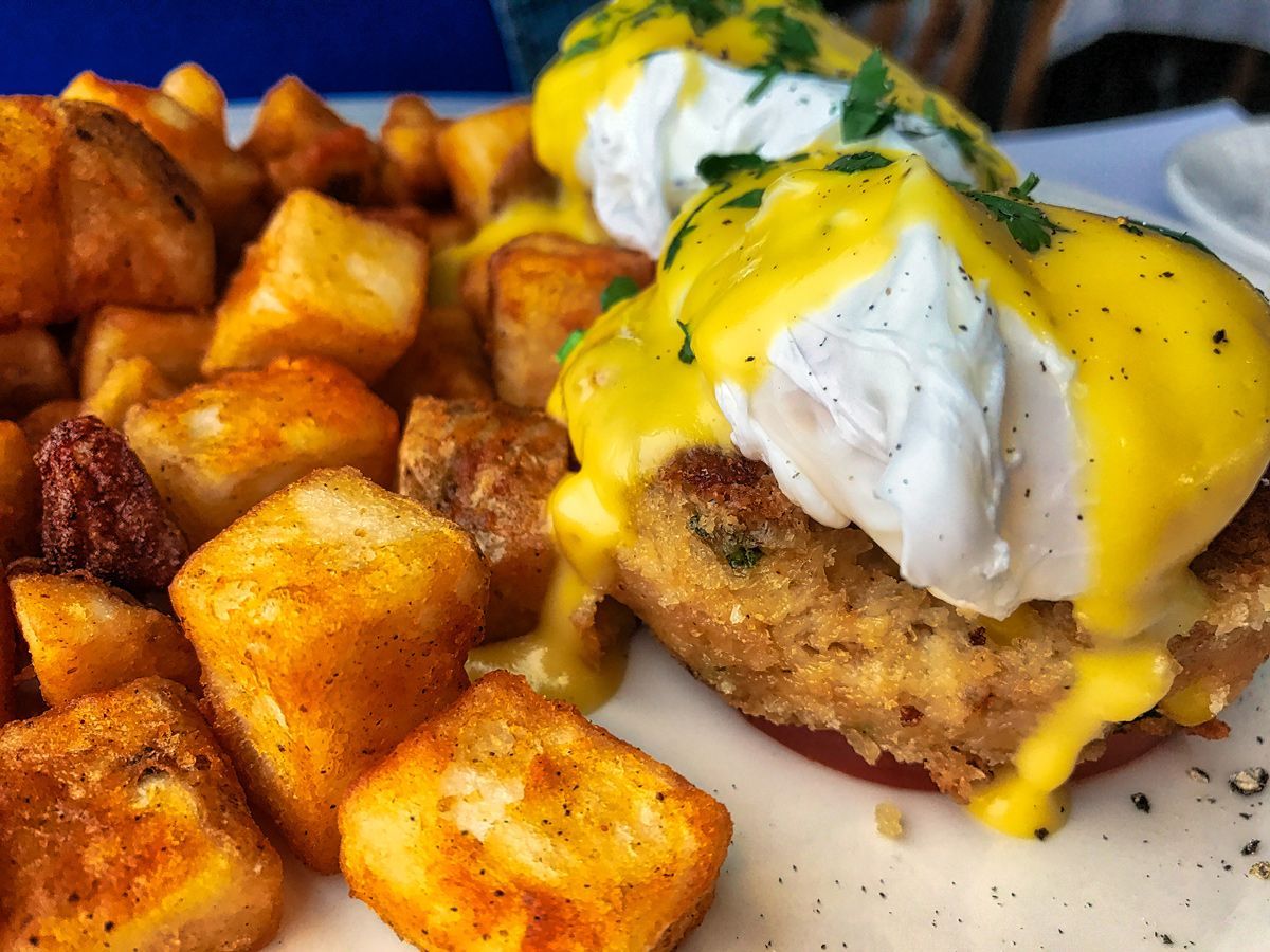 Delicious egg with fried potatoes — Kansas City, MO — Waldo Café