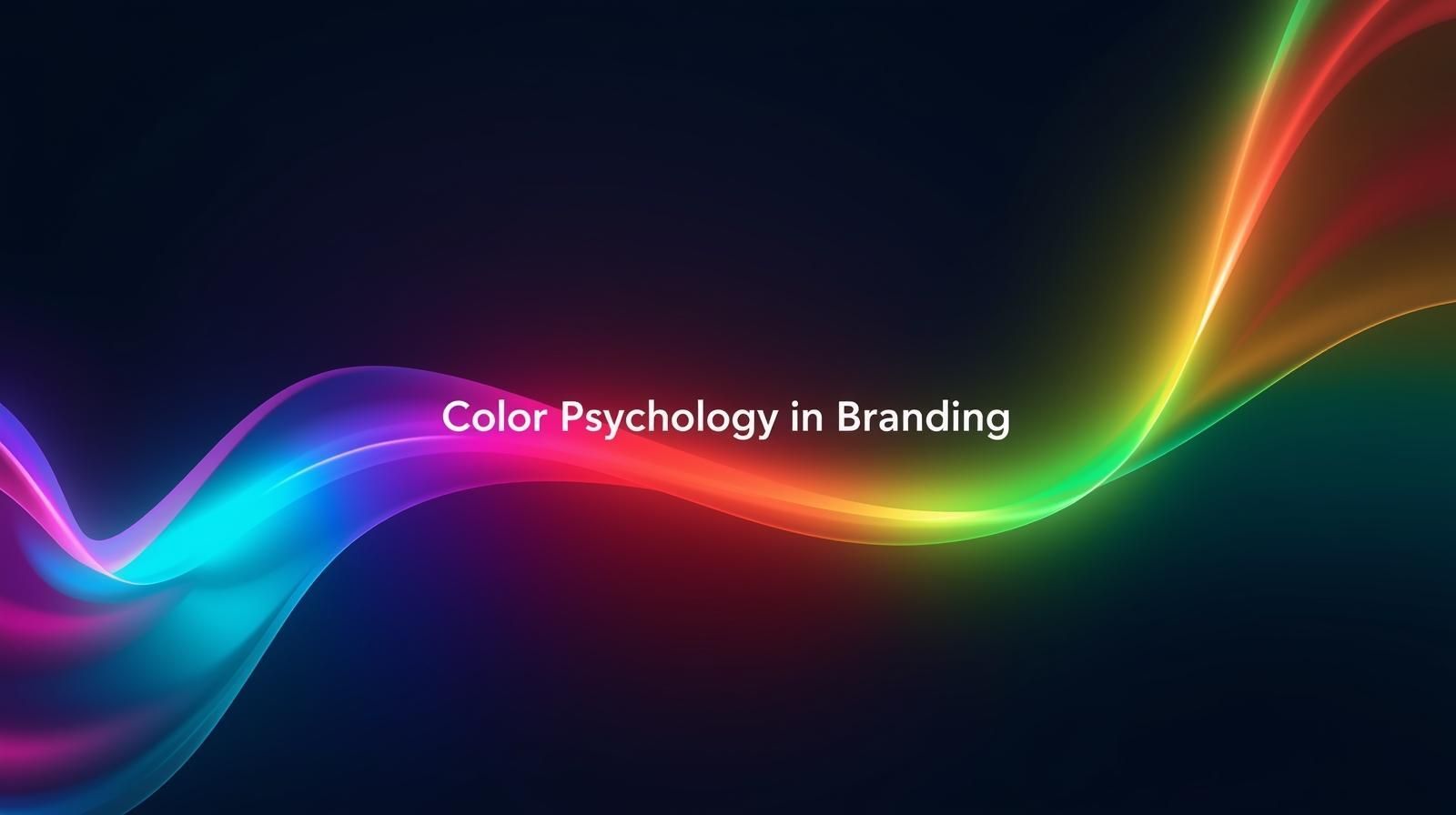 Vibrant color wave illustration representing the psychology of colors in branding and how different