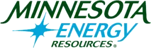 A logo for minnesota energy resources with a blue star