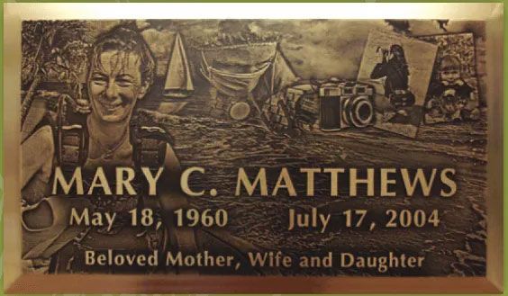 bronze refinishing as cemetery memorial markers