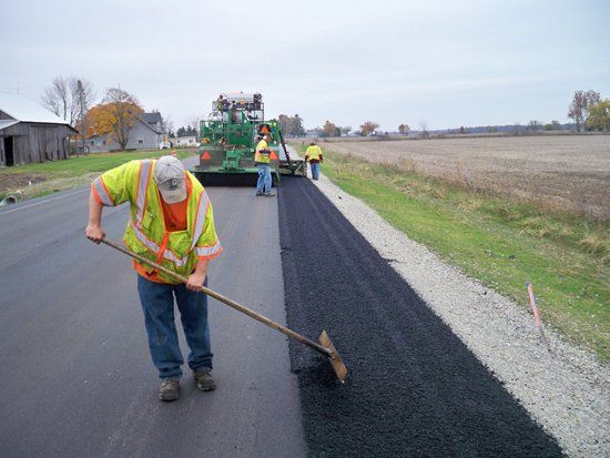 Workers on Road Construction — Kent, WA — Acme Paving & Seal Coating, Inc.