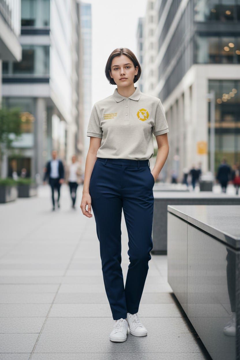 Camiseta Blanca Tipo Polo FBA