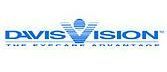 The davisvision logo is a blue and white logo with a microphone on it.