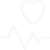A line drawing of a heart on a white background.