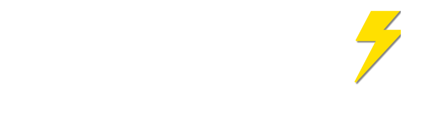 Yellow lightning bolt on a white background.