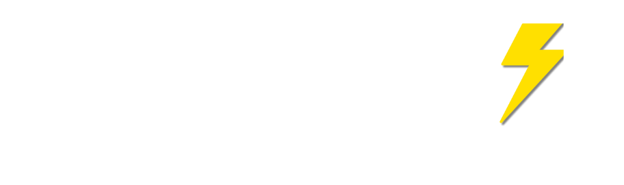 Yellow lightning bolt on a white background.