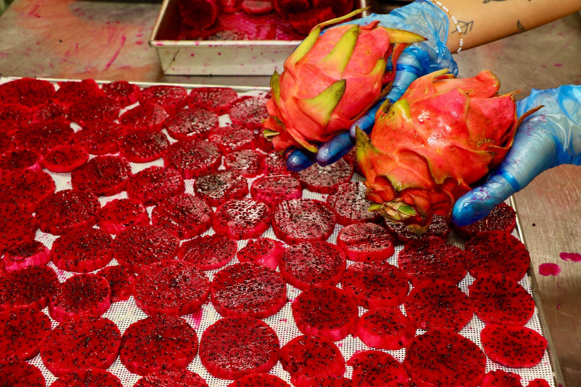 A Person is Holding a Dragon Fruit in Their Hands — Mareeba Golden Dried Mangoes in Mareeba, QLD
