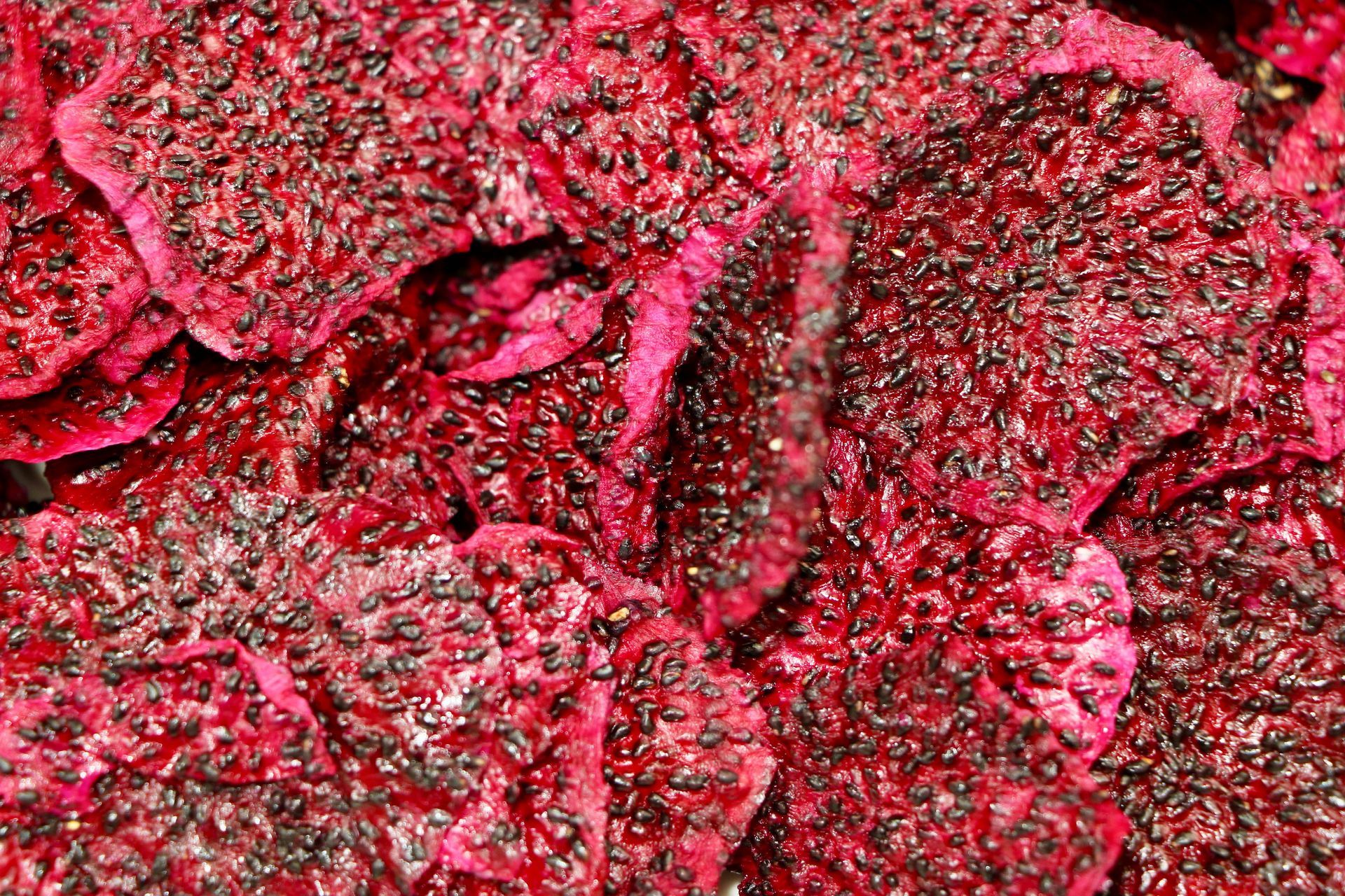 A Close Up of a Pile of Dried Dragon Fruit Chips — Mareeba Golden Dried Mangoes in Mareeba, QLD