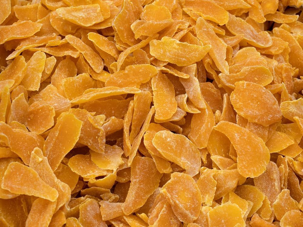 A Close Up of a Pile of Dried Mango Slices — Mareeba Golden Dried Mangoes in Gold Coast, QLD