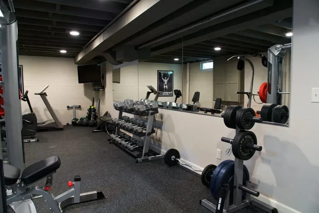 Basement Gym Lighting and Mirror Placement Ideas | ASRD