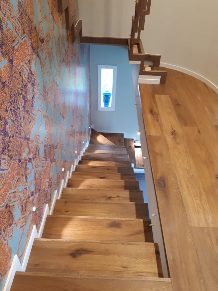 posa di scale in legno