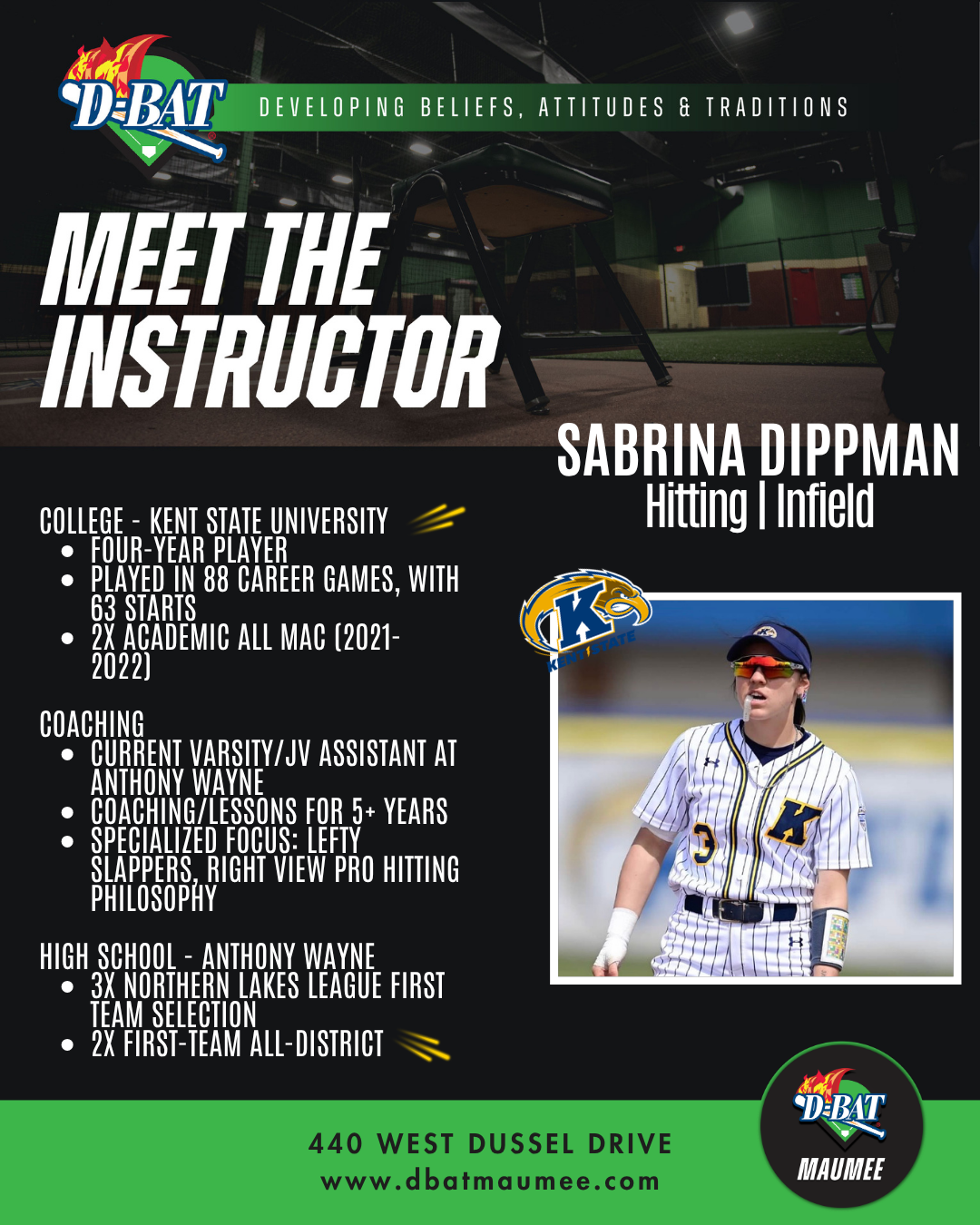 A picture of a woman named lauren renneker is on a poster.