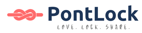 Logo featuring a pink knot symbol, the word 