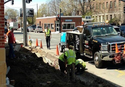 Walkway Being Renovated — Paving Services in Nashua, NH