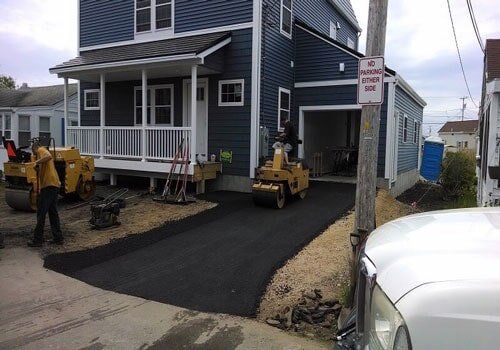Residential Driveway Being Renovated — Paving Services in Nashua, NH
