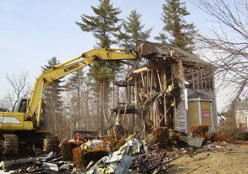 House Being Demolished — Paving Services in Nashua, NH