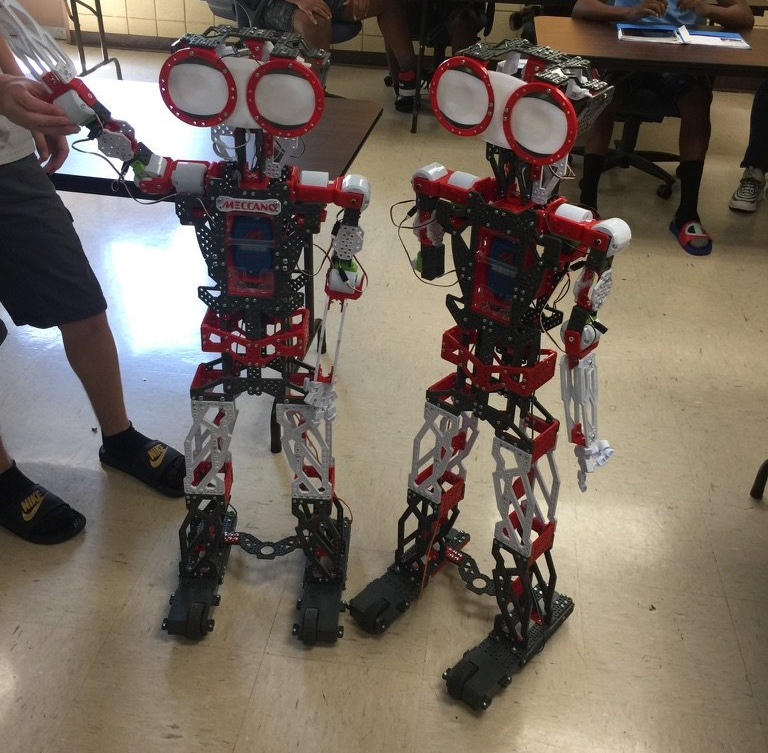 Picture of Two Meccano Robots