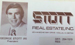George Stott Business Card Photo