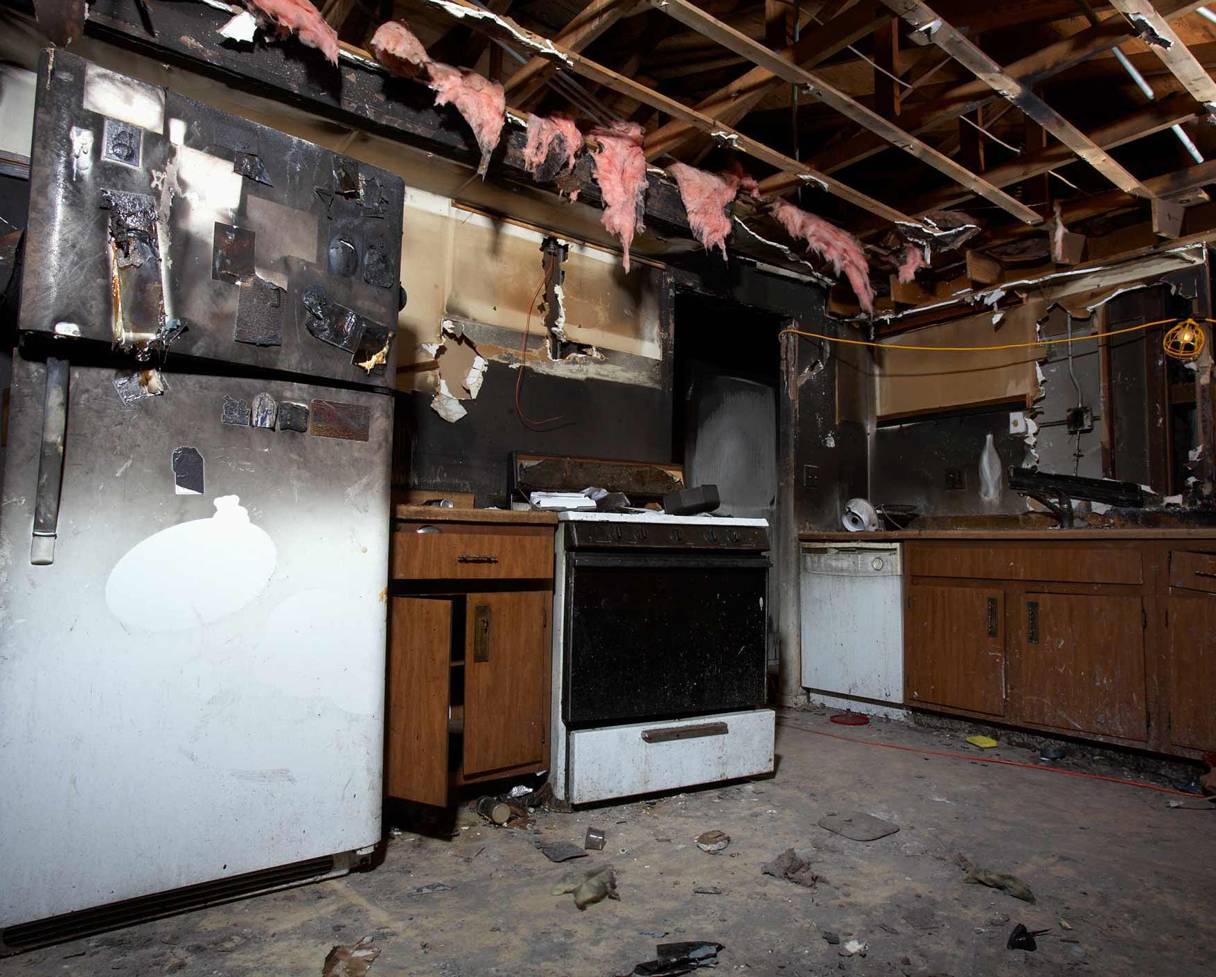Damage of Fire in the House — Myers, FL — Emergency and Mold Specialist