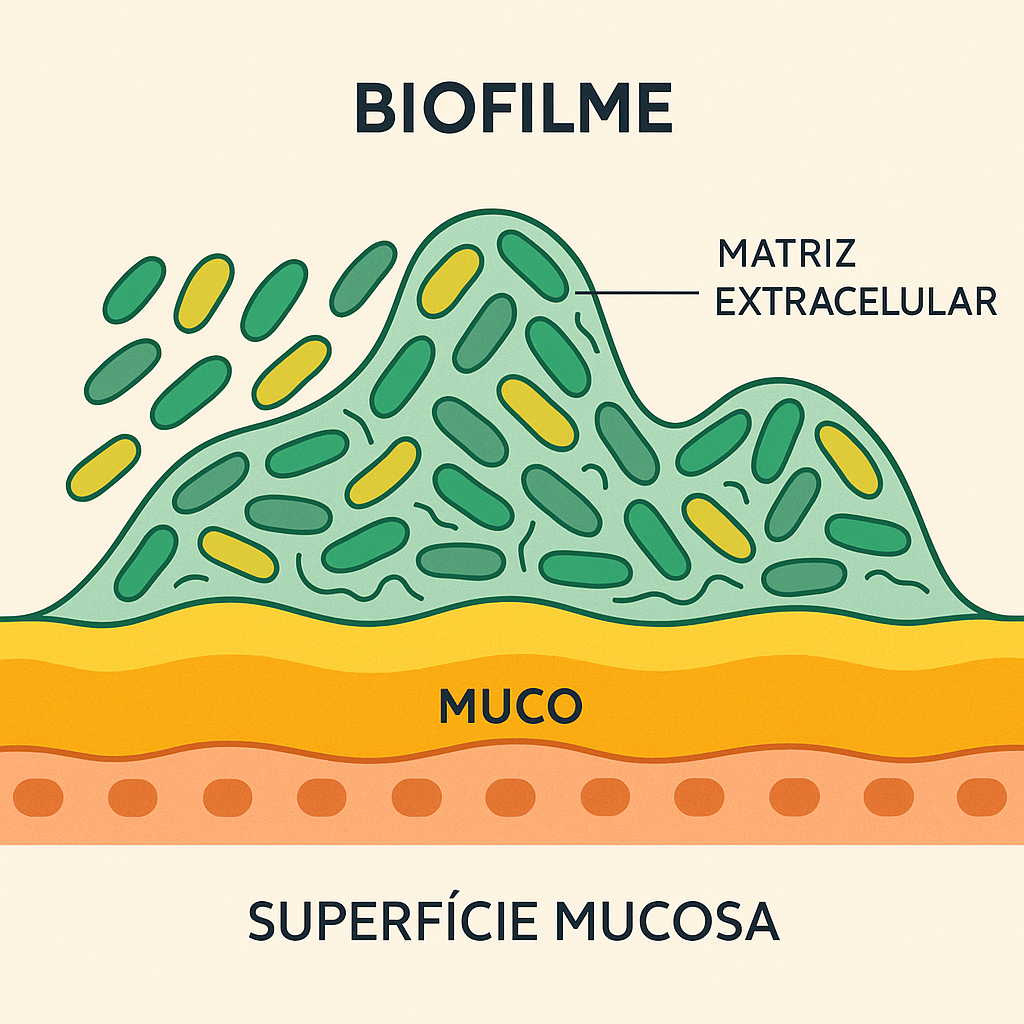 Biofilme é uma colônia de bactérias que dificulta o tratamento de sinusites, otites e infecções.